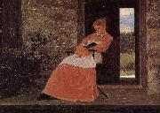 Winslow Homer Girls in reading oil painting on canvas